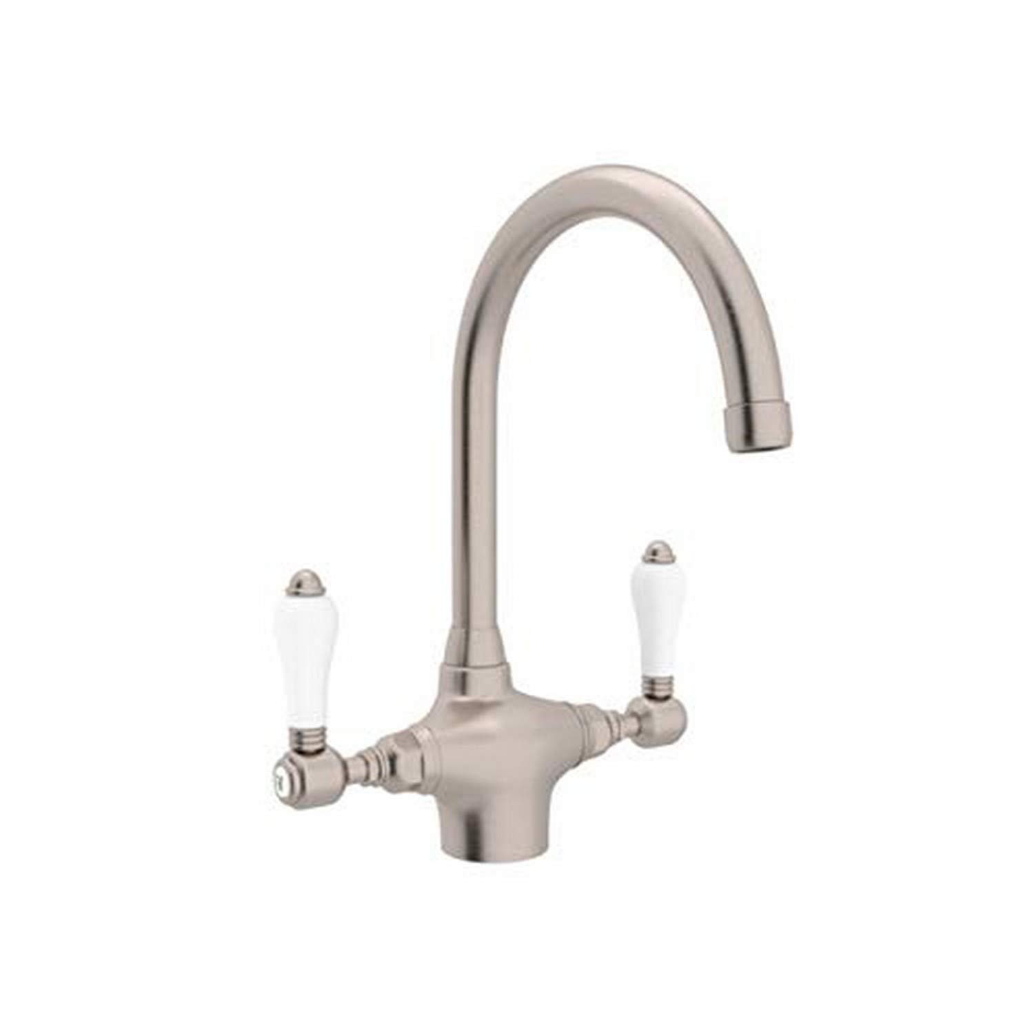 ROHL A1676LPSTN-2 Premium Kitchen Faucet in Satin Nickel Finish - Modern Pull-Down Sprayer for Easy Cooking & Cleaning | Perfect for Home Kitchens & Restaurants