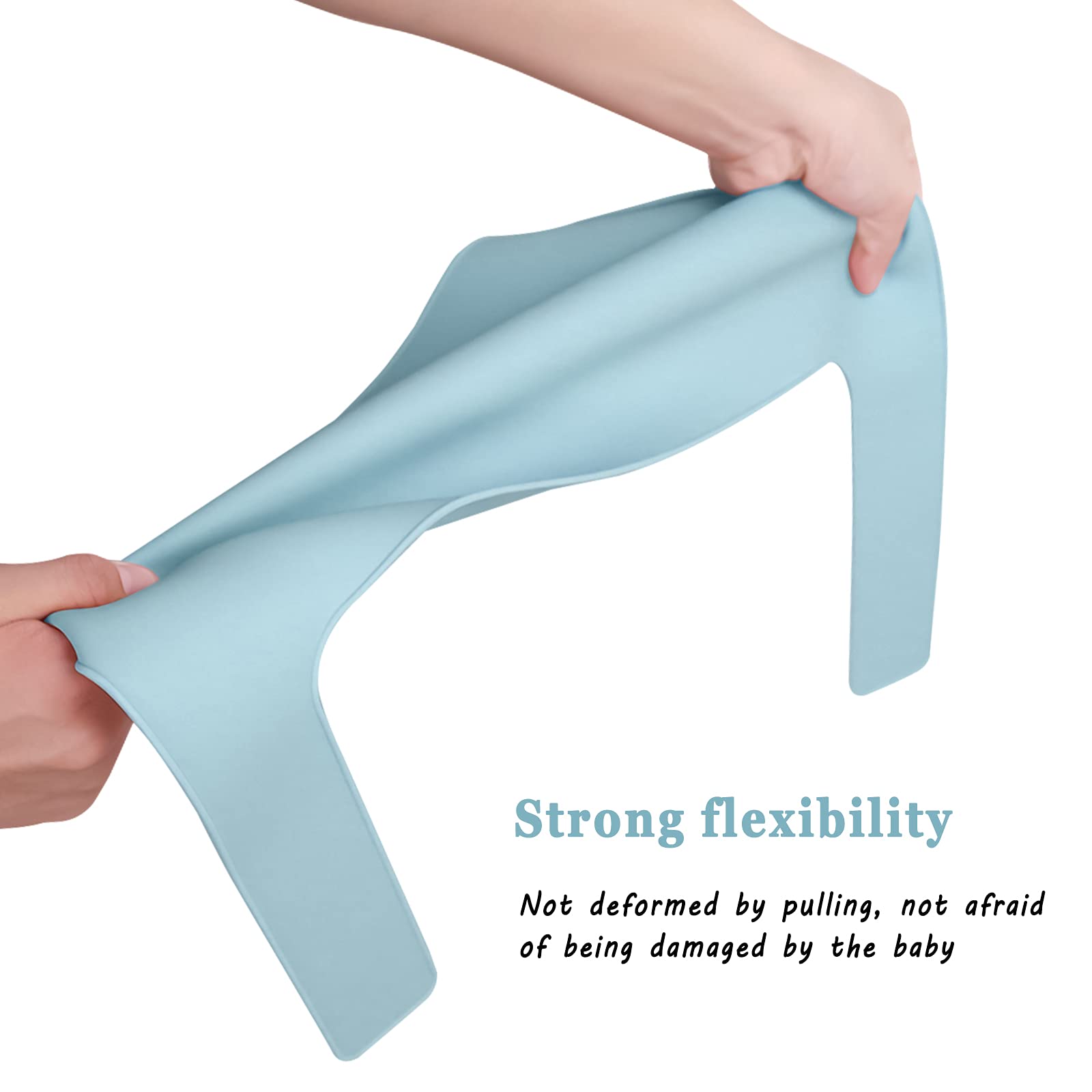 Durable Silicone High Chair Placemat for IKEA Antilop Highchair - Non-Slip, Easy to Clean Baby Feeding Mat for Toddlers & Infants (Light Blue) - Perfect for Mess-Free Mealtime at Home or Restaurant