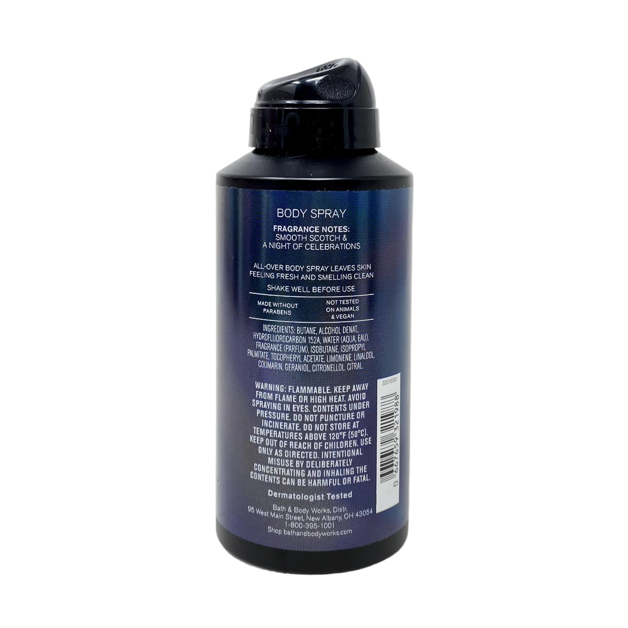 Bath & Body Works Men's Countdown To Midnight Gift Set - 3-in-1 Hair Face Body Wash, Body Cream & Body Spray - Full Size Trio for Men - Perfect for Gifts, Travel & Daily Skincare Routine