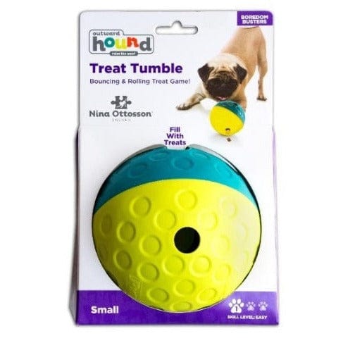 Outward Hound Treat Tumble Interactive Dog Toy - Fun Puzzle Feeder for Small & Large Dogs - Mental Stimulation & Slow Feeding - Perfect for Indoor Play & Training Sessions