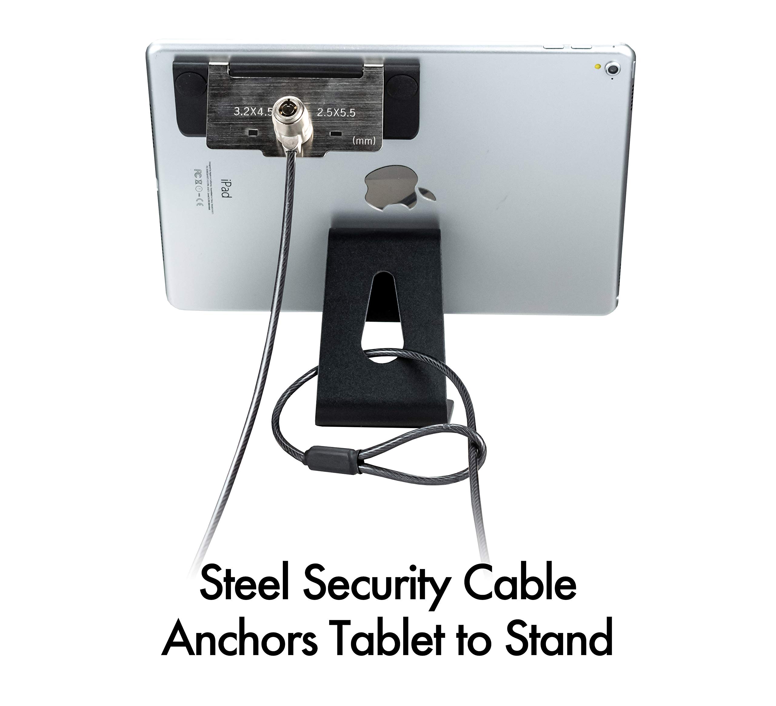 CTA Digital Tablet Security Kiosk Kit with Display Stand & Locking Cable - TAA Compliant | Secure Tablet Solution for Retail Stores, Hotels & Public Spaces