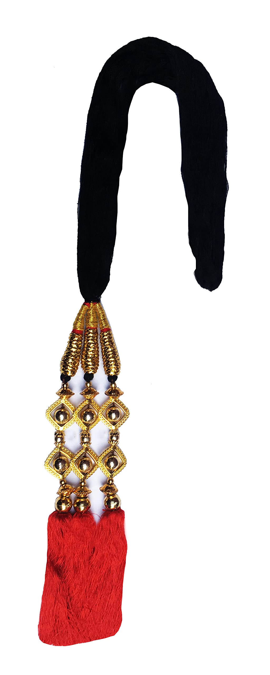 HARSHITANJAL Parandi Hair Extensions - Long Braid Hair Accessories for Women (HGS13R) | Perfect for Weddings, Parties & Cosplay