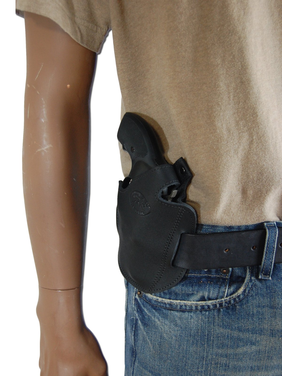 Barsony New Black Leather Pancake Holster for 2