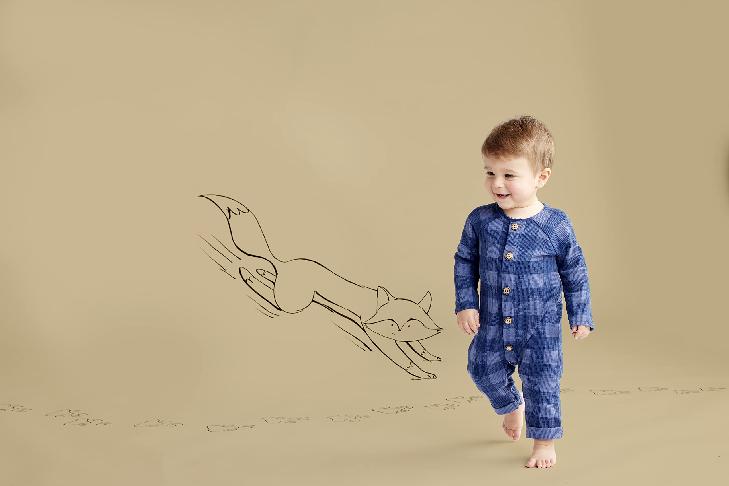 Mud Pie Baby Boys' Waffle Check Bodysuit - Soft Cotton Onesie for Newborns & Infants - Perfect for Playtime, Photo Shoots & Everyday Wear