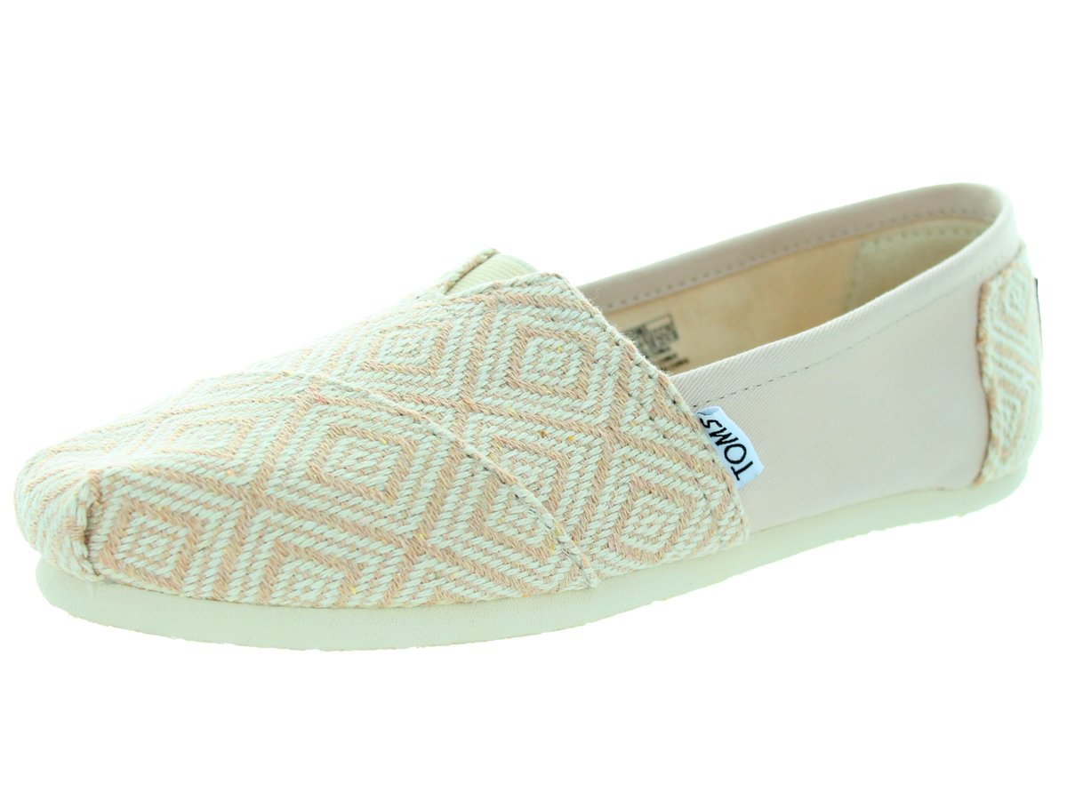 TOMS Women's Whisper Woven Diamond Classic Slip-On Shoes - Comfortable & Lightweight Casual Loafers for Women - Perfect for Walking, Travel & Everyday Wear