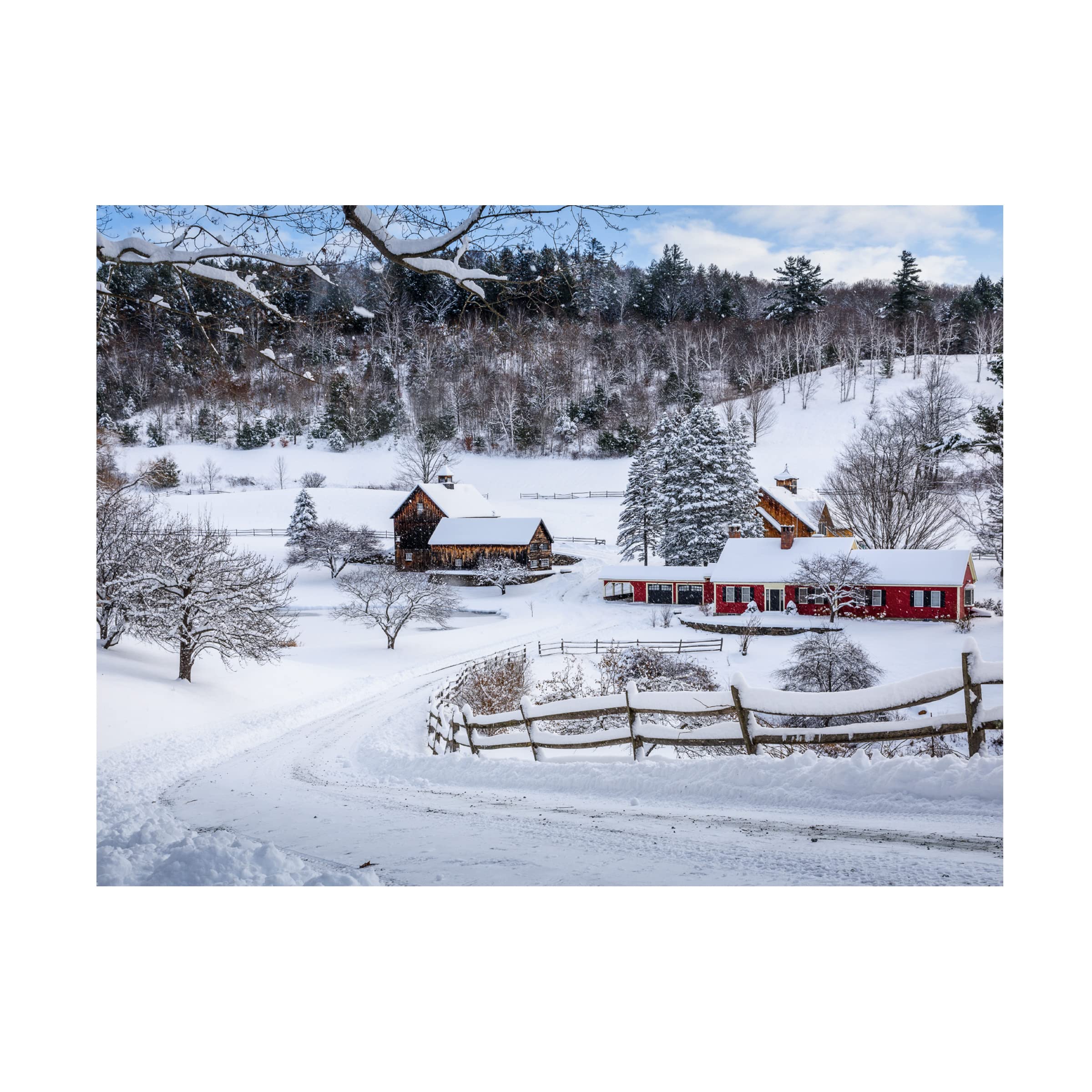 Brenda Petrella Photography 'Winter in Vermont' Canvas Wall Art Print - Landscape Nature Photography for Home & Office Decor