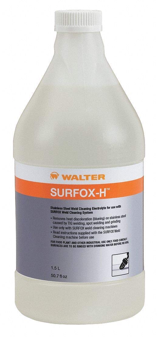 54A005 - Weld Cleaning Electrolyte 50.7 oz (1.5L) for Stainless Steel & Aluminum - Rust Remover & Passivation Solution - Ideal for Metal Fabrication, Automotive & Industrial Welding Projects