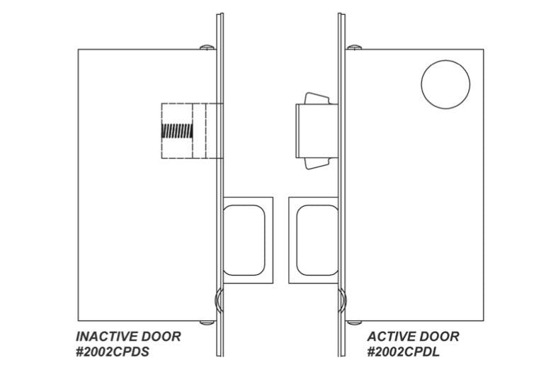 2002 CPDL Accurate Combination Pocket Door Lock & Edge Pull - Secure Sliding Doors for Bedrooms, Bathrooms & Closets