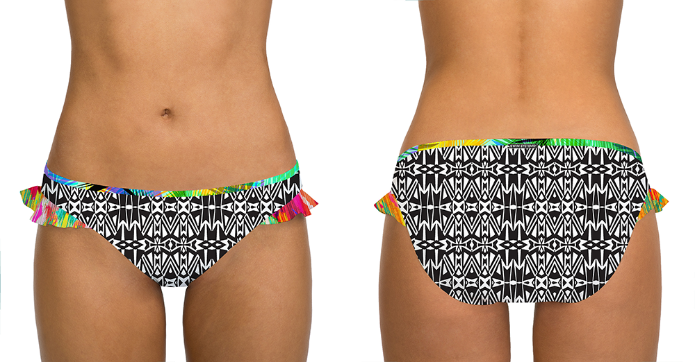 Islander G212 Flutter Hipster Bikini Bottom with Comfortable Binding - Perfect for Beach Vacations, Pool Parties & Summer Getaways