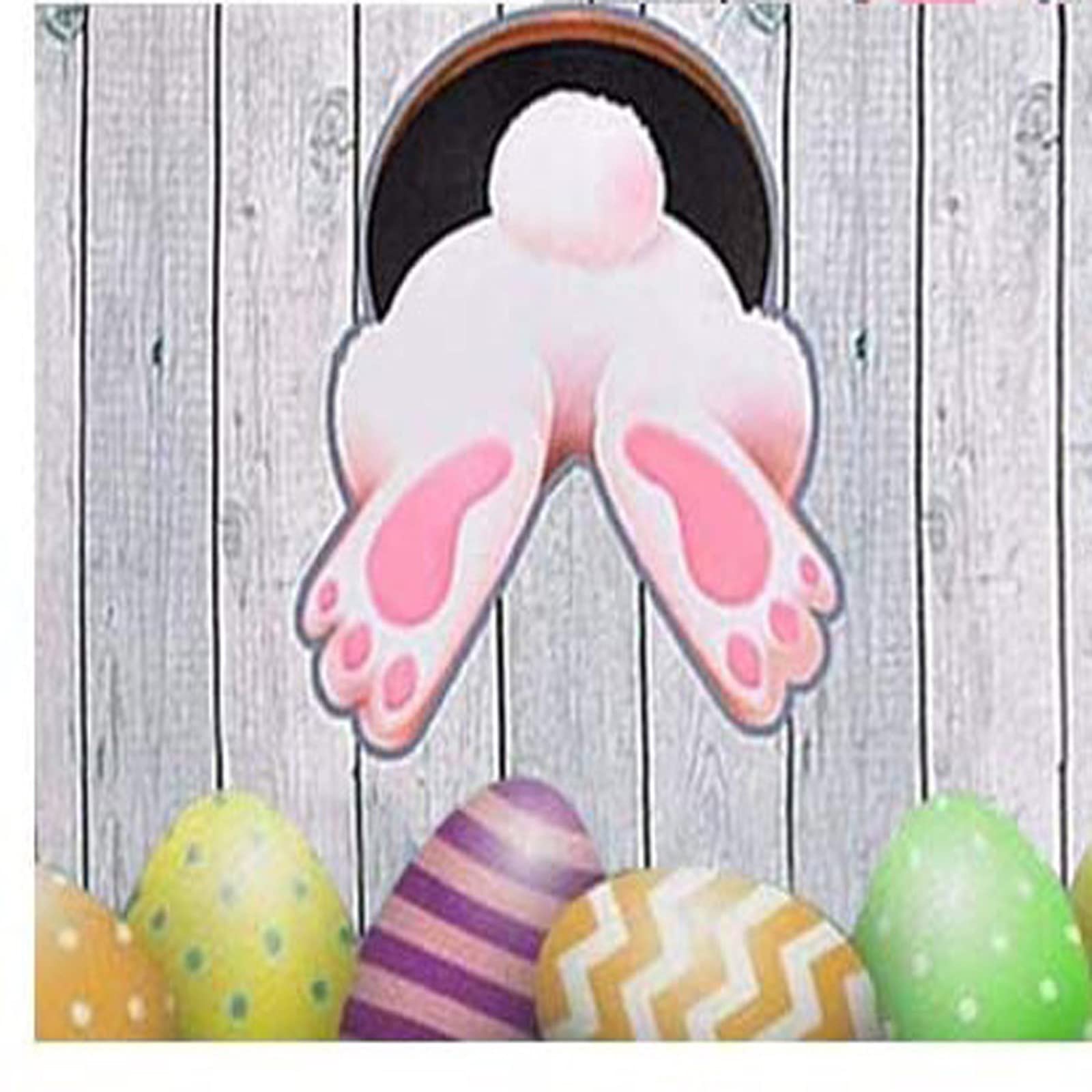 Zrayuler Insulated Easter Rabbit Western Cartoon Placemat - Heat Resistant Linen Kitchen Table Mat for Home Decor (Size D) - Perfect for Easter Dining, Holiday Parties & Everyday Use