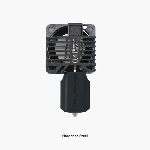 Bambu Lab Complete Hotend Assembly with Hardened Stainless Steel Nozzle - Compatible with X1 Series 3D Printers (0.2mm/0.4mm/0.6mm/0.8mm Nozzle Options) - Perfect for High-Temperature Printing, ABS, PETG & Carbon Fiber Filaments