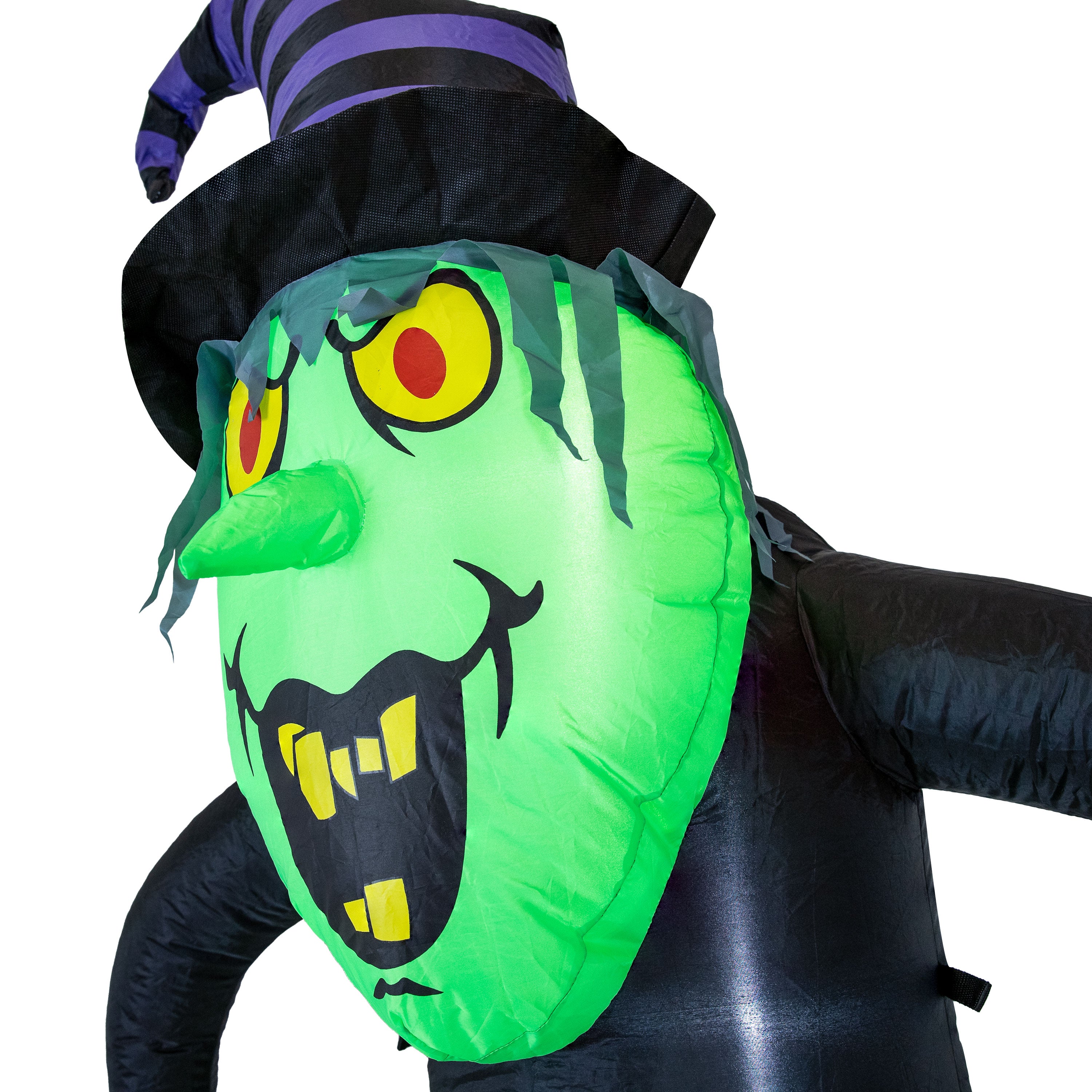Sunnydaze 8' Winifred the Wicked Witch Inflatable Halloween Decoration - Spooky Outdoor Yard Decor for Halloween Party & Haunted House