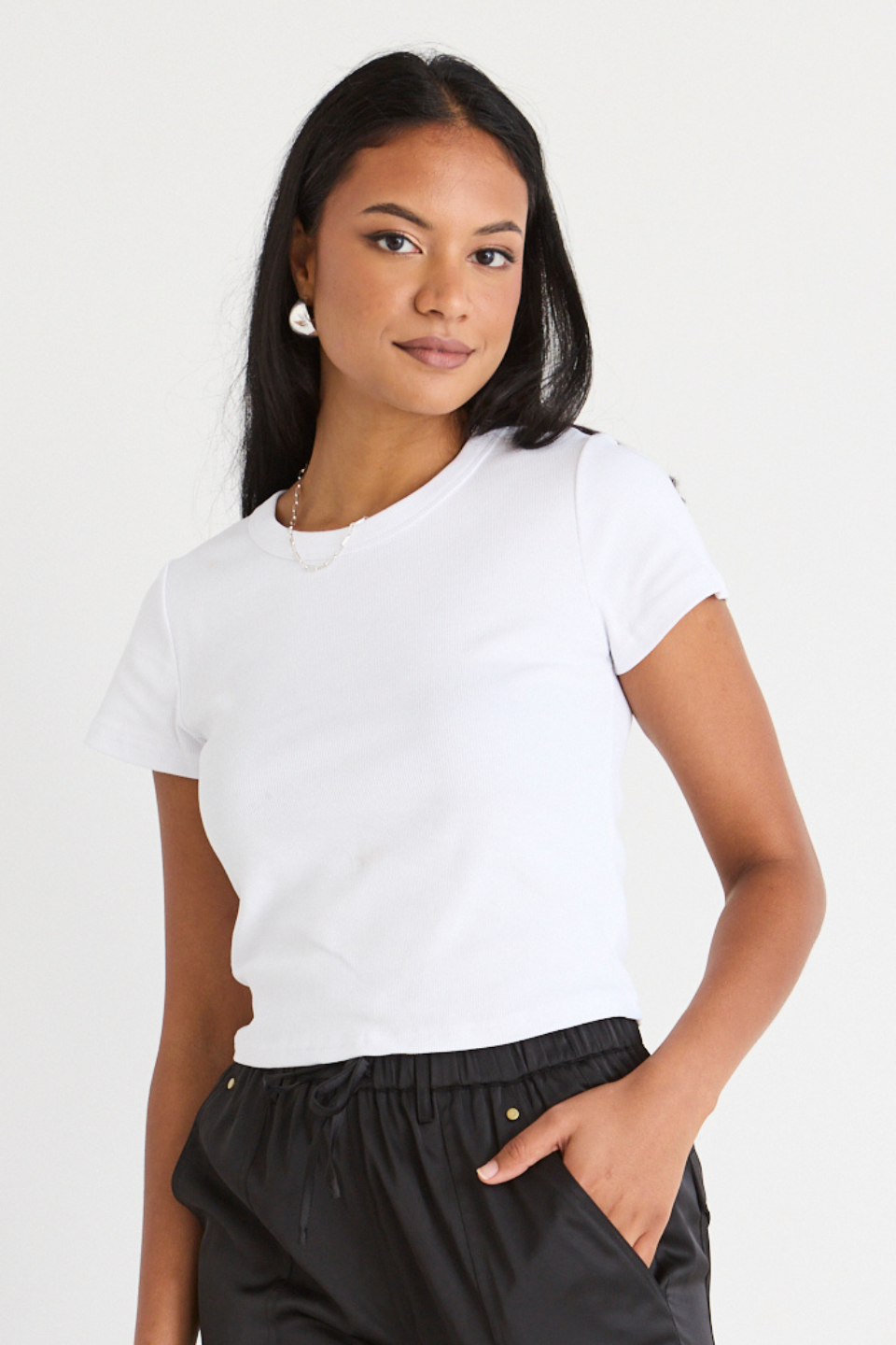Ever White Longer Baby Rib Tee - Soft Cotton Stretch T-Shirt for Infants & Toddlers - Perfect for Playtime, Outings & Family Photos