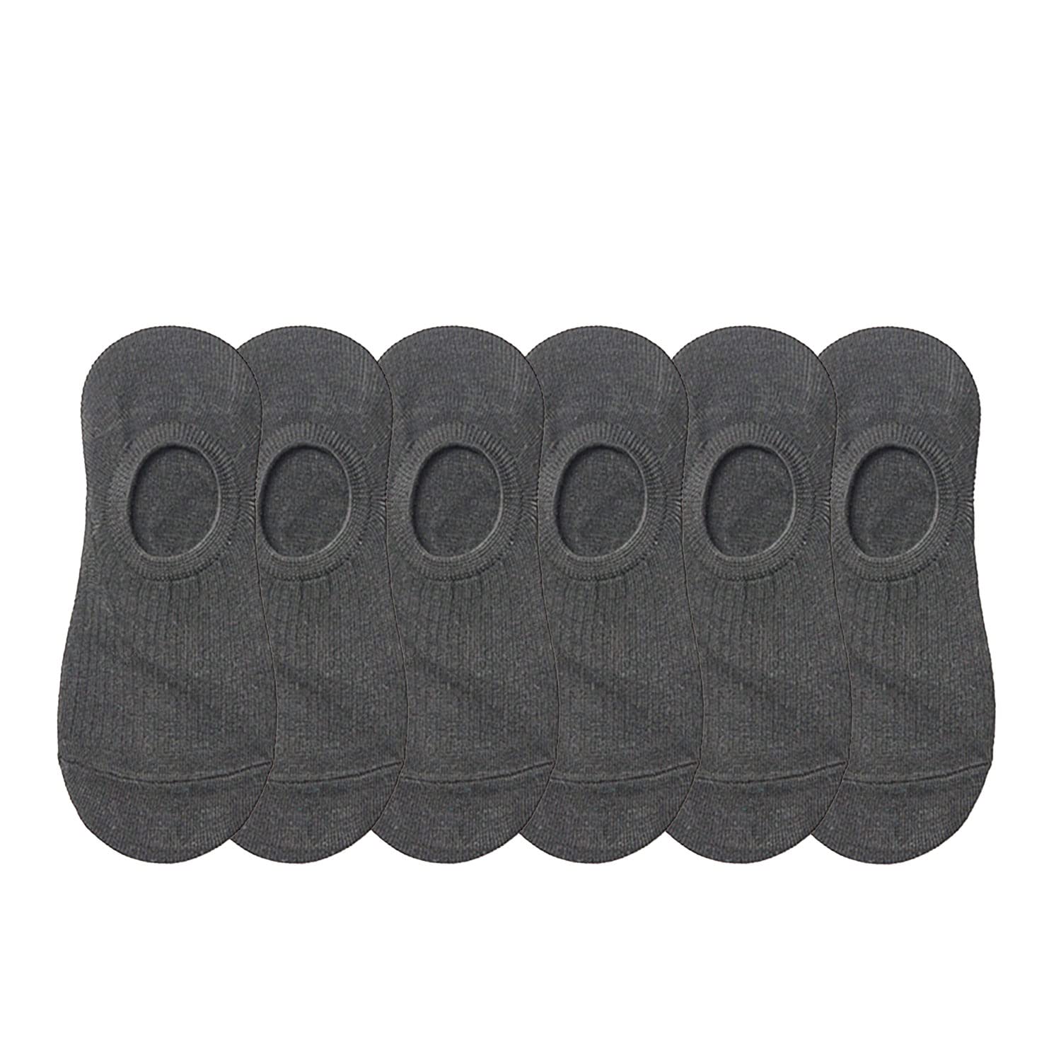 Lallier 6 Pairs Low Cut No Show Socks for Women & Men - Anti-Slip Athletic Casual Cotton Socks for Running, Gym, Workout & Everyday Wear