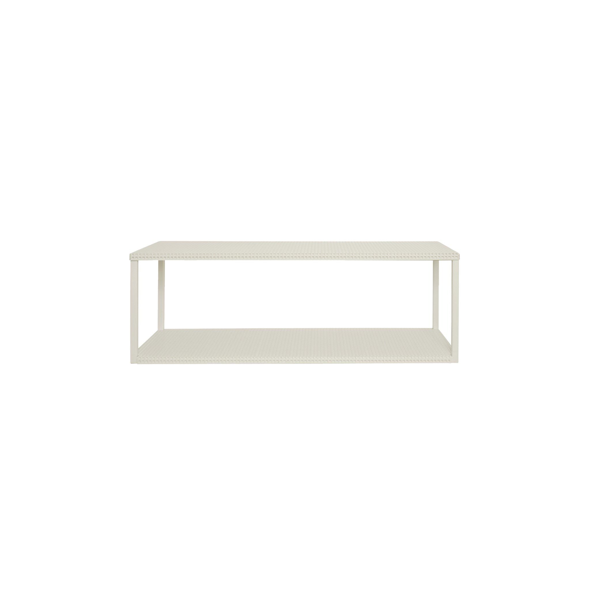 Kristina Dam Studio Large Grid Wall Shelf - Modern Beige Floating Shelf for Living Room, Bedroom & Office Decor | Wall Storage & Display Organizer