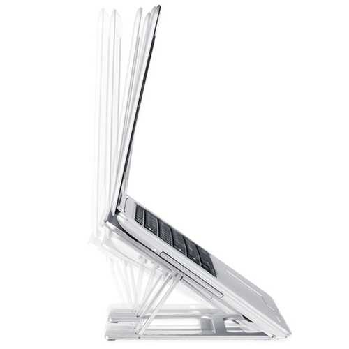 Adjustable Aluminum Laptop Stand for 17-inch Notebooks & Tablets - Ergonomic Portable Desk Holder for Home, Office, and Travel Use