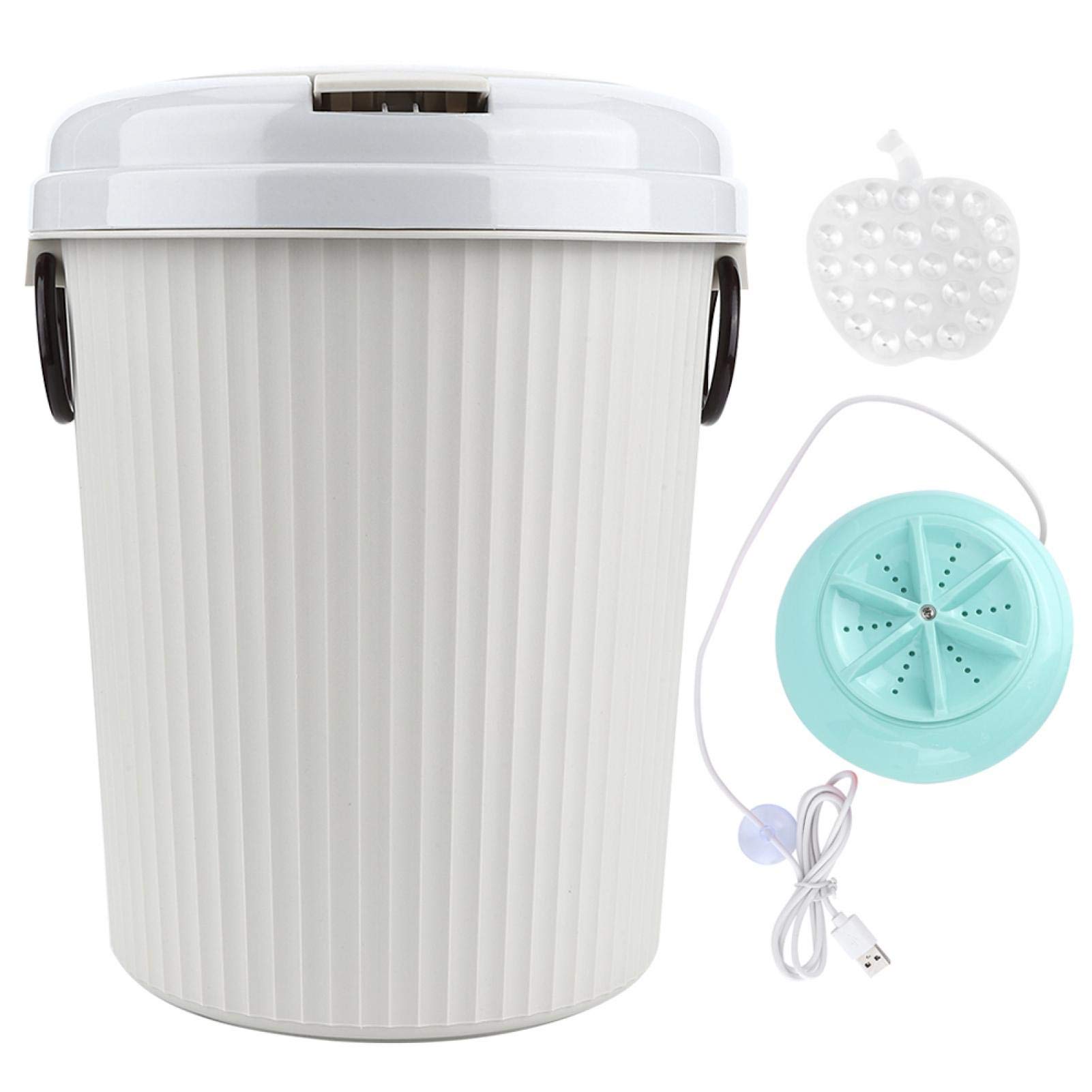 8L Portable USB Electric Washing Machine - Mini Ultrasonic Washer for Women's Underwear, Baby Clothes & Delicates | Compact Laundry Solution for Apartments, Dorms, Travel & Camping (Blue)