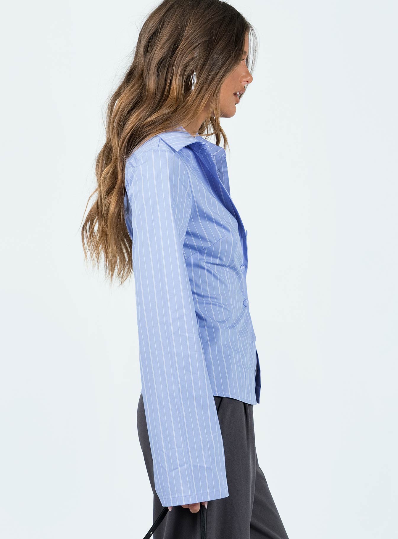 Anni Pinstripe Shirt for Men - Classic Blue Striped Dress Shirt | Perfect for Office, Business Meetings & Formal Occasions