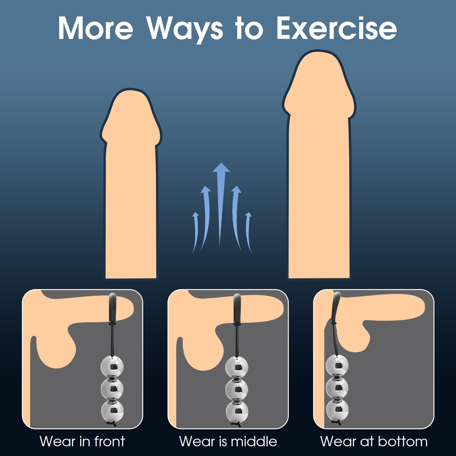 18.35OZ Metal Penis Stretcher Device - Adjustable Male Enhancement Tool for Physical Exercise & Size Growth, Penis Extender for Men (3PCS Ball Included) | Perfect for Private Use, Couples Play & Male Enhancement Therapy