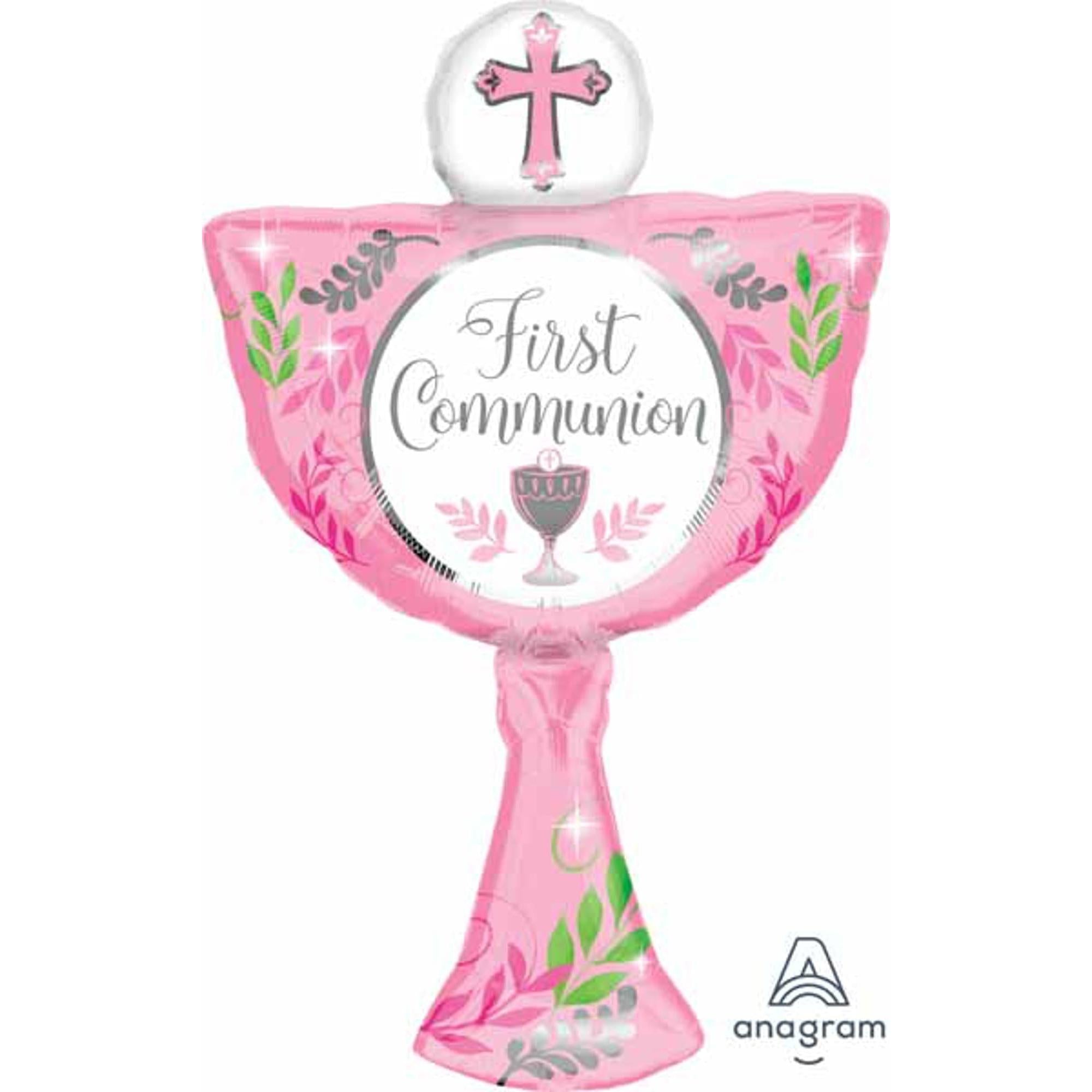 First Holy Communion Balloon Decorations Set for Girls - Perfect for Church Celebrations, Baptism Parties & Religious Events