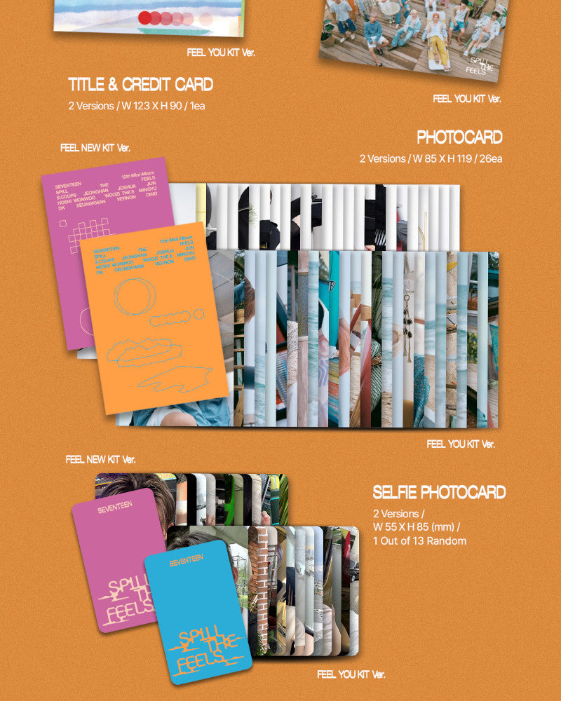 SEVENTEEN 12th Mini Album [SPILL THE FEELS] (KiT Version) - 2 Collectible Versions - Perfect for K-Pop Fans & Album Collectors - Great for Gifts, Display & Music Enjoyment