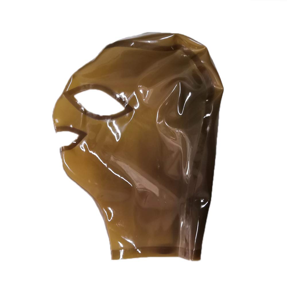 100% Latex Hood Mask for Coffee Cosplay, Party & Club Wear - 0.4mm Thick for Sexy Roleplay & Costume Events - Perfect for Halloween, BDSM & Themed Parties
