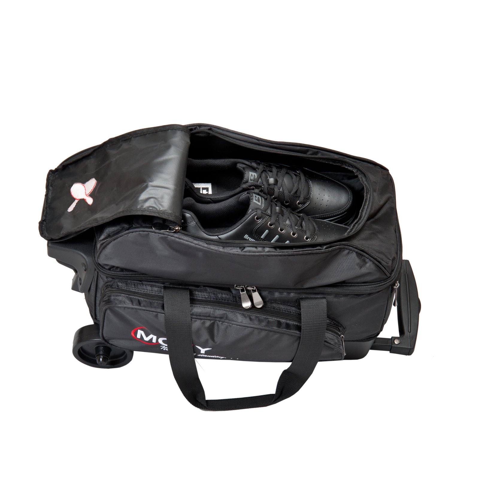 Premium Moxy Double Roller Bowling Bag - Heavy Duty 2-Ball Rolling Tote with Wheels for Easy Transport | Perfect for League Play, Tournaments & Practice Sessions