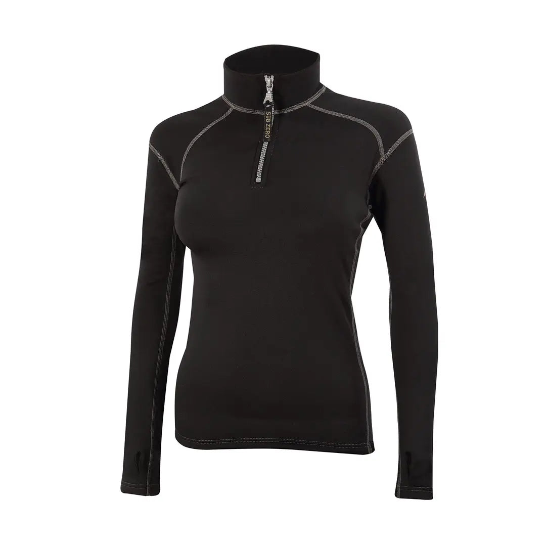 Factor 2 Women's Long Sleeve Zip Neck Mid Layer Top - Thermal Base Layer for Hiking, Running & Outdoor Activities