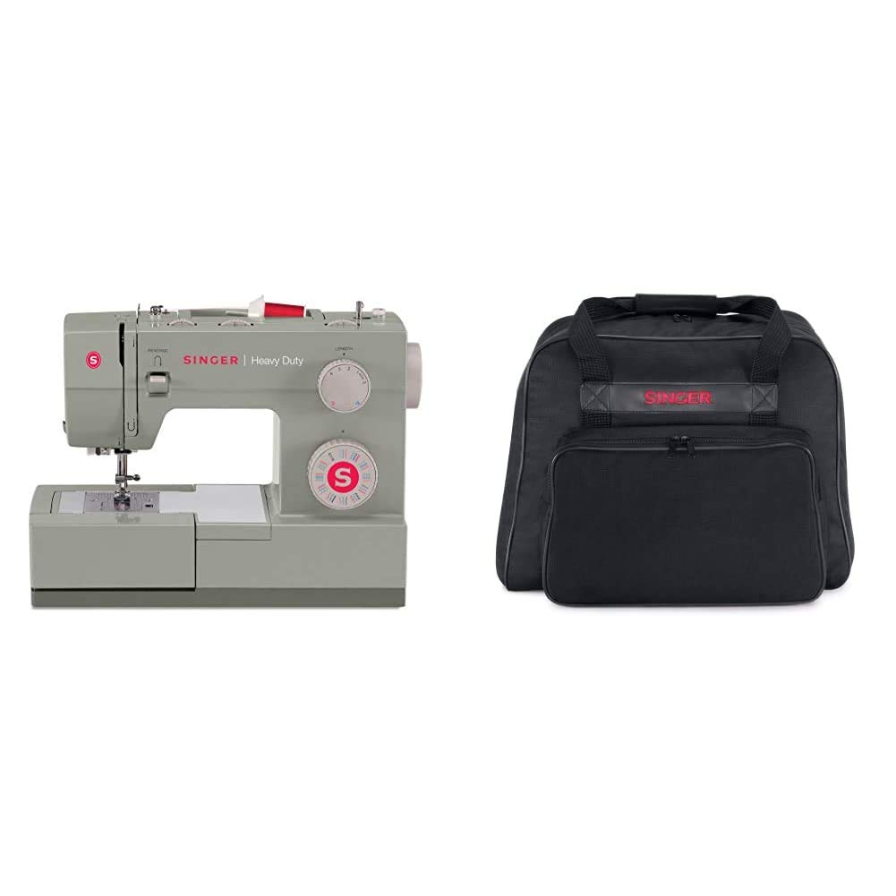SINGER 4452 Heavy Duty Sewing Machine with Carrying Case - Gray & Black | Perfect for Home Sewing, Quilting, and DIY Projects | Professional-Grade Stitching for Fabrics, Denim, and Leather