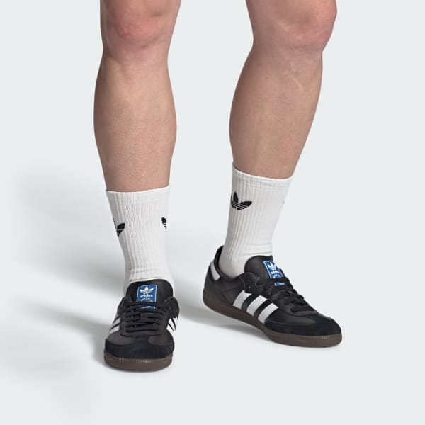 Adidas Men's Samba OG Sneakers - Core Black, Cloud White & Gum Sole | Classic Casual Shoes for Streetwear, Skateboarding & Everyday Wear