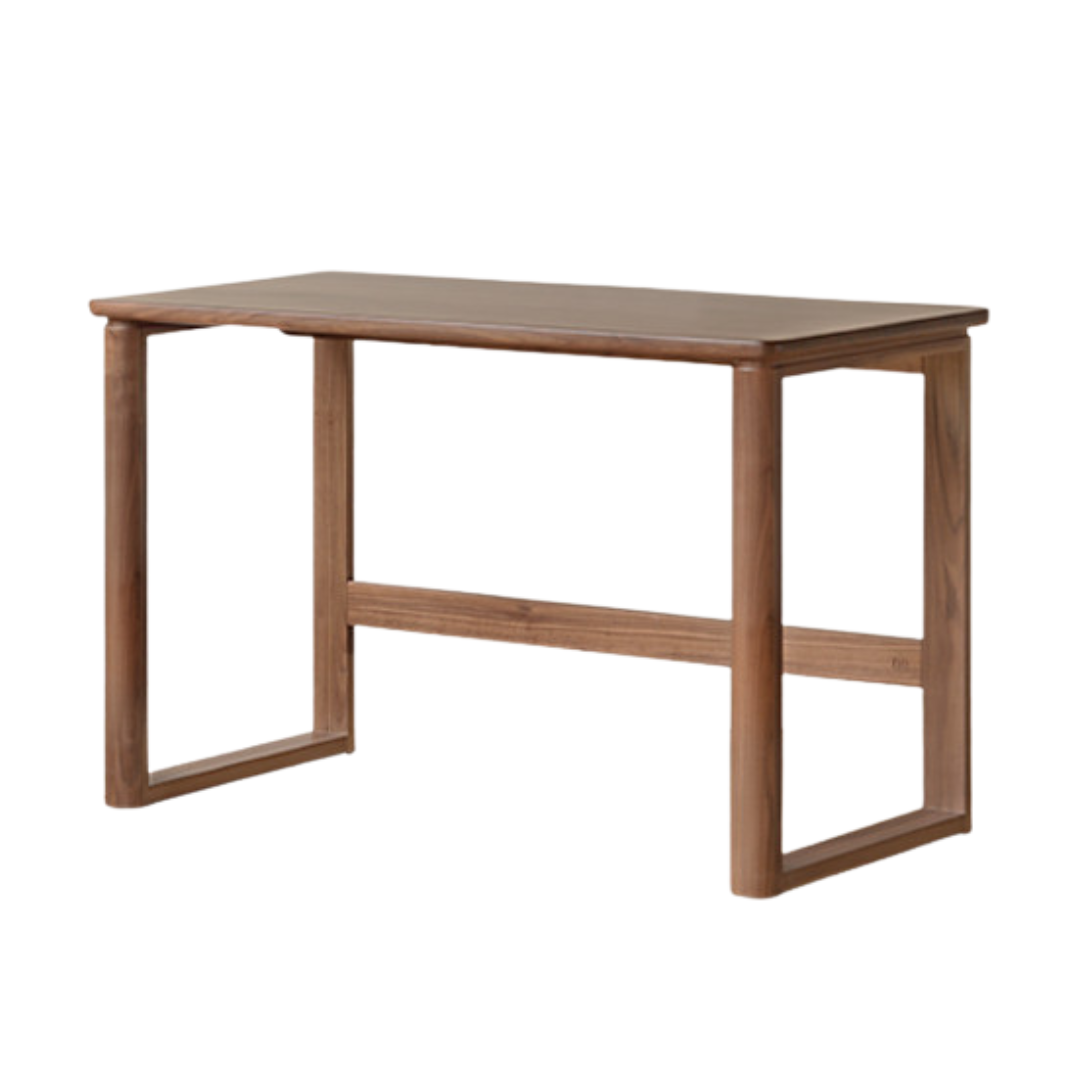 Premium Black Walnut & Ash Solid Wood Study Desk - Handcrafted Writing Table for Home Office, Library, or Dorm Room - Ergonomic Design for Work & Study