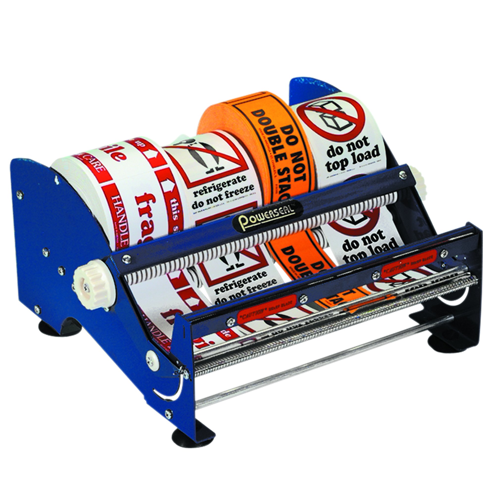 Tape Logic TLSL9512 Blue Table Top Label Dispenser - Perfect for Office, Retail & Warehouse Labeling Needs