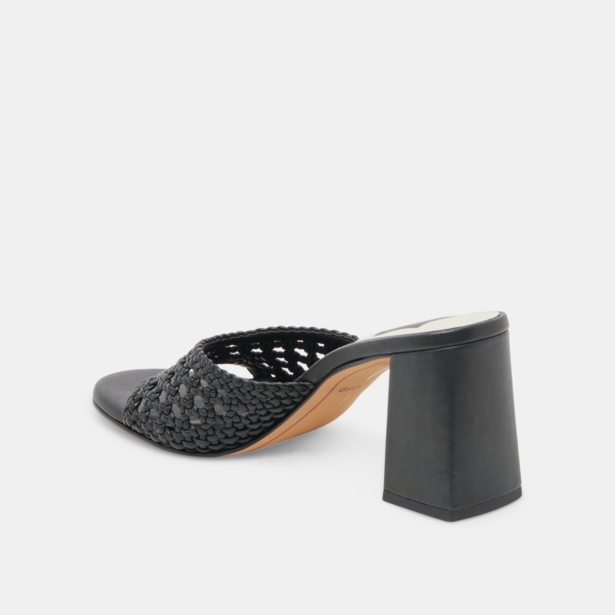 MARGOE Black Woven Stella Heels - Women's Fashion High Heels for Party, Wedding & Evening Events