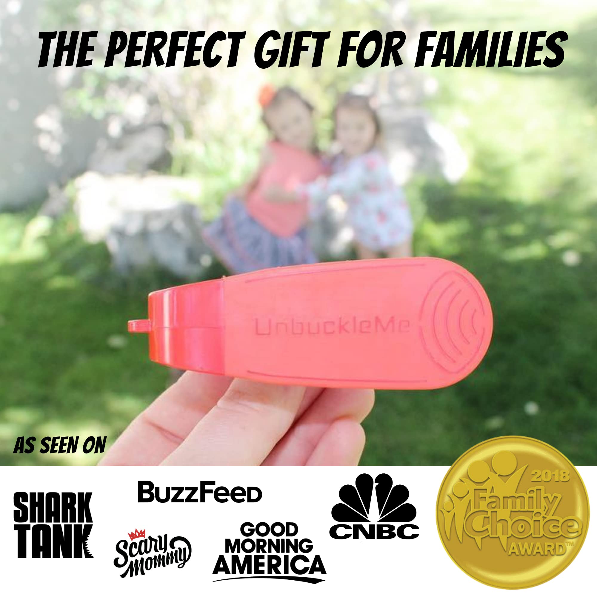 UnbuckleMe Car Seat Buckle Release Tool - Red & Black 2 Pack - Easy Car Seat Buckle Opener for Parents & Caregivers - Perfect for Travel, School Drop-offs & Baby Safety