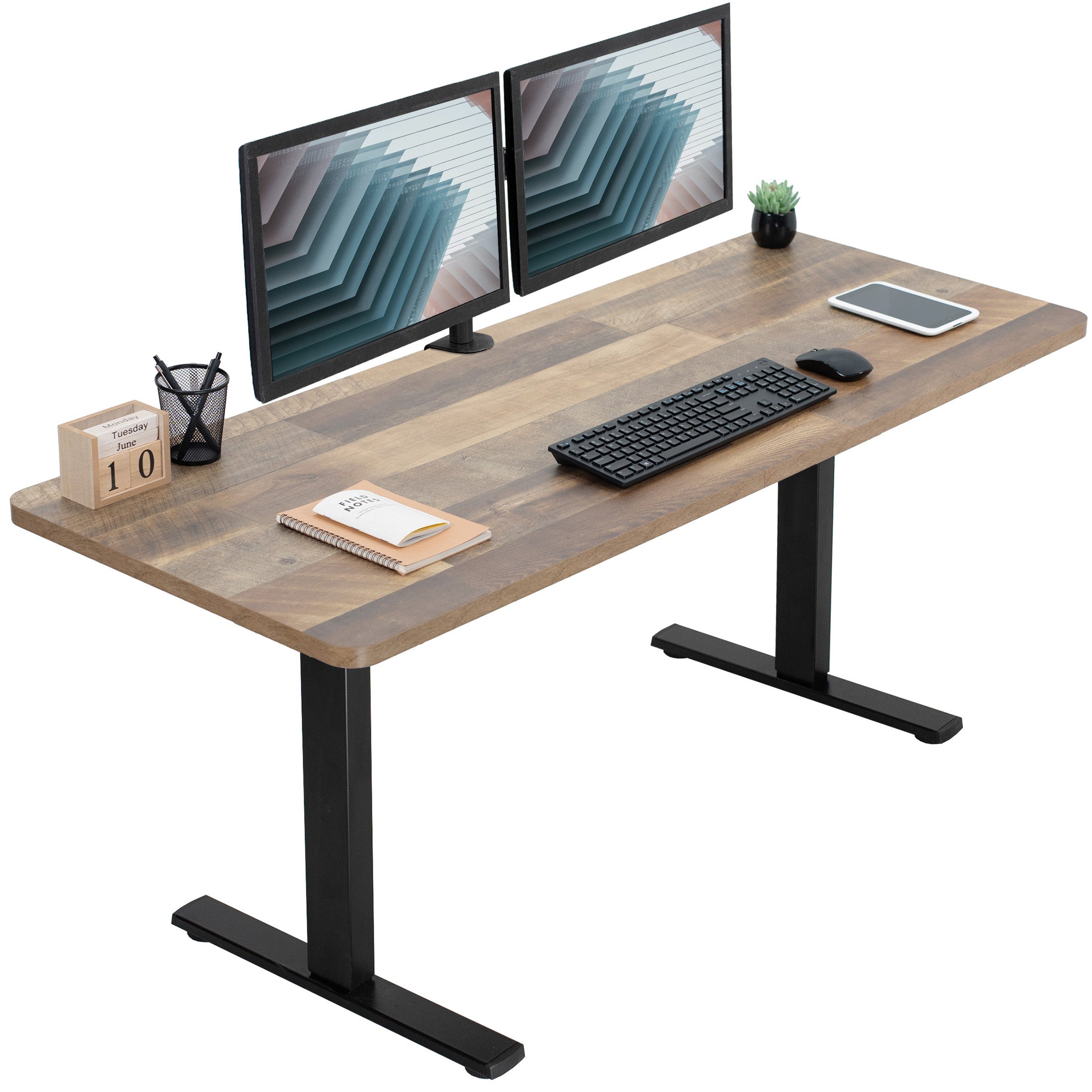 1B Solid Top Series Single Motor Electric Standing Desk with Push Button Memory Controller - Perfect for Home Office, Gaming & Workspace Ergonomics