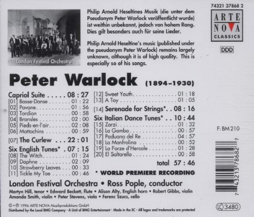 Warlock: Capriol Suite, The Curlew, Six English Tunes, Serenade & Italian Dance Tunes | Ross Pople & London Festival Orchestra | Classical Music for Concerts & Relaxation