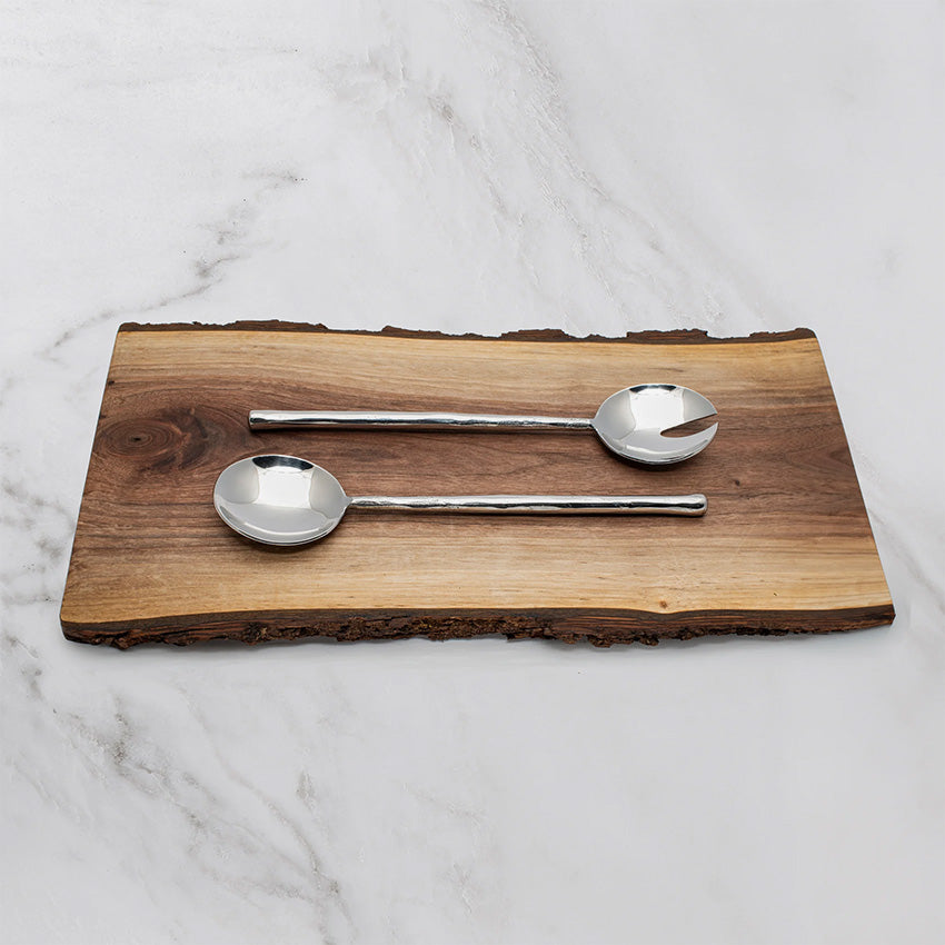Artisan 85 | Premium Birch Wood Serving Set with 5-Piece Utensils - Perfect for Dinner Parties, Picnics & Holiday Entertaining