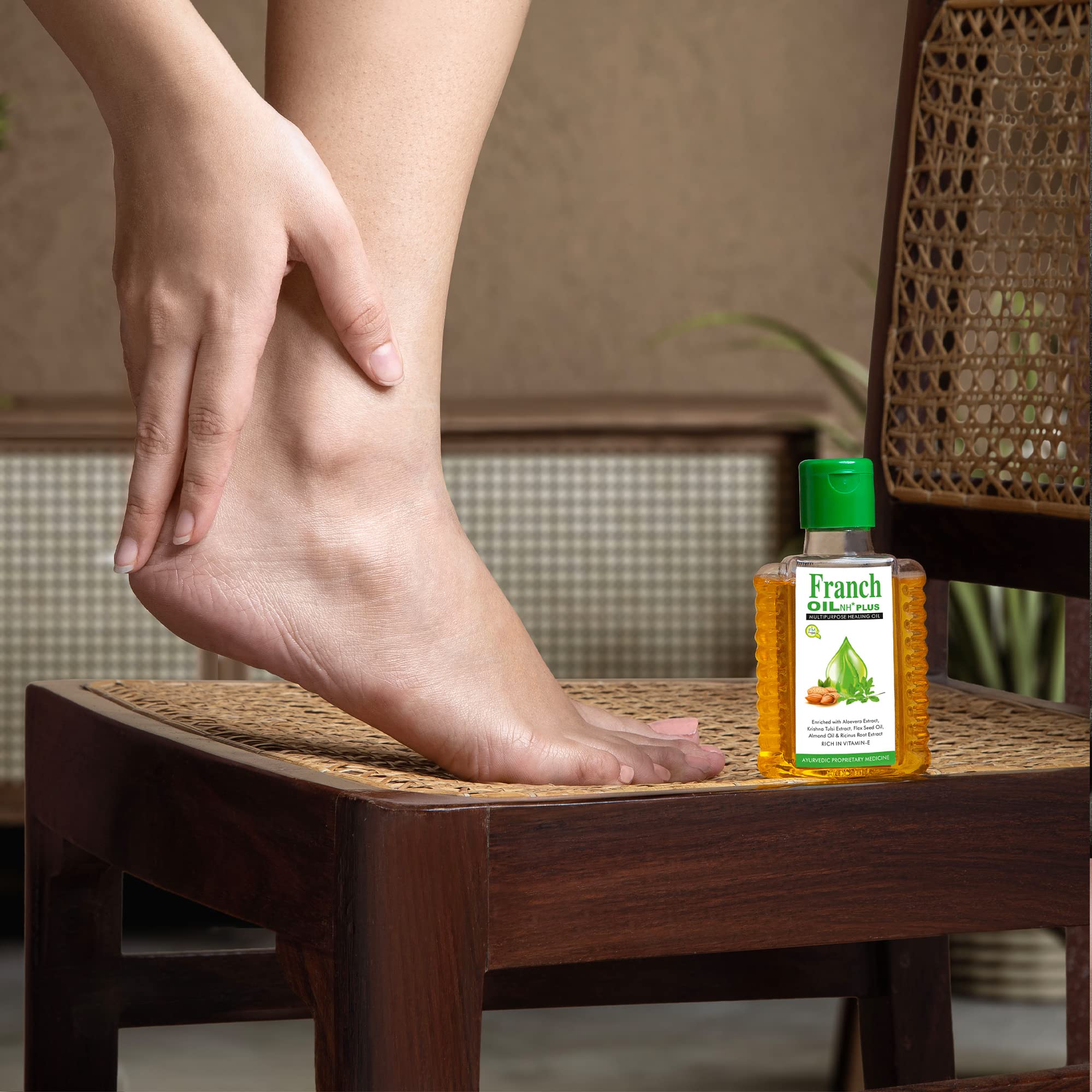 Franch Oil NH* Plus | Multipurpose Healing Oil for Stretch Marks, Small Burns, Scars & Pain Relief - 100ml | Natural Skin Care & Muscle Ache Solution for Daily Use