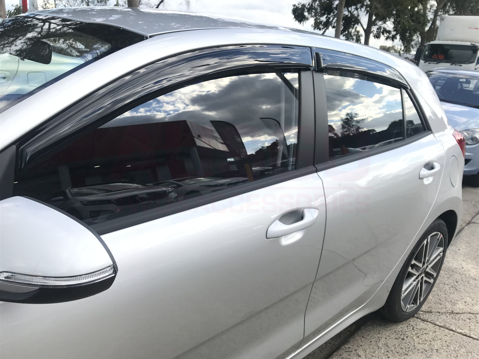 Weather Shields for KIA RIO Hatchback 2016-2023 | Rain Guards & Window Deflectors | Perfect for All-Weather Protection & Noise Reduction