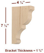BB 004 S Small Lexington Transitional Bar Bracket - Heavy Duty Metal Shelf Bracket for Kitchen, Bathroom & Garage Storage - Perfect for Floating Shelves and Home Organization