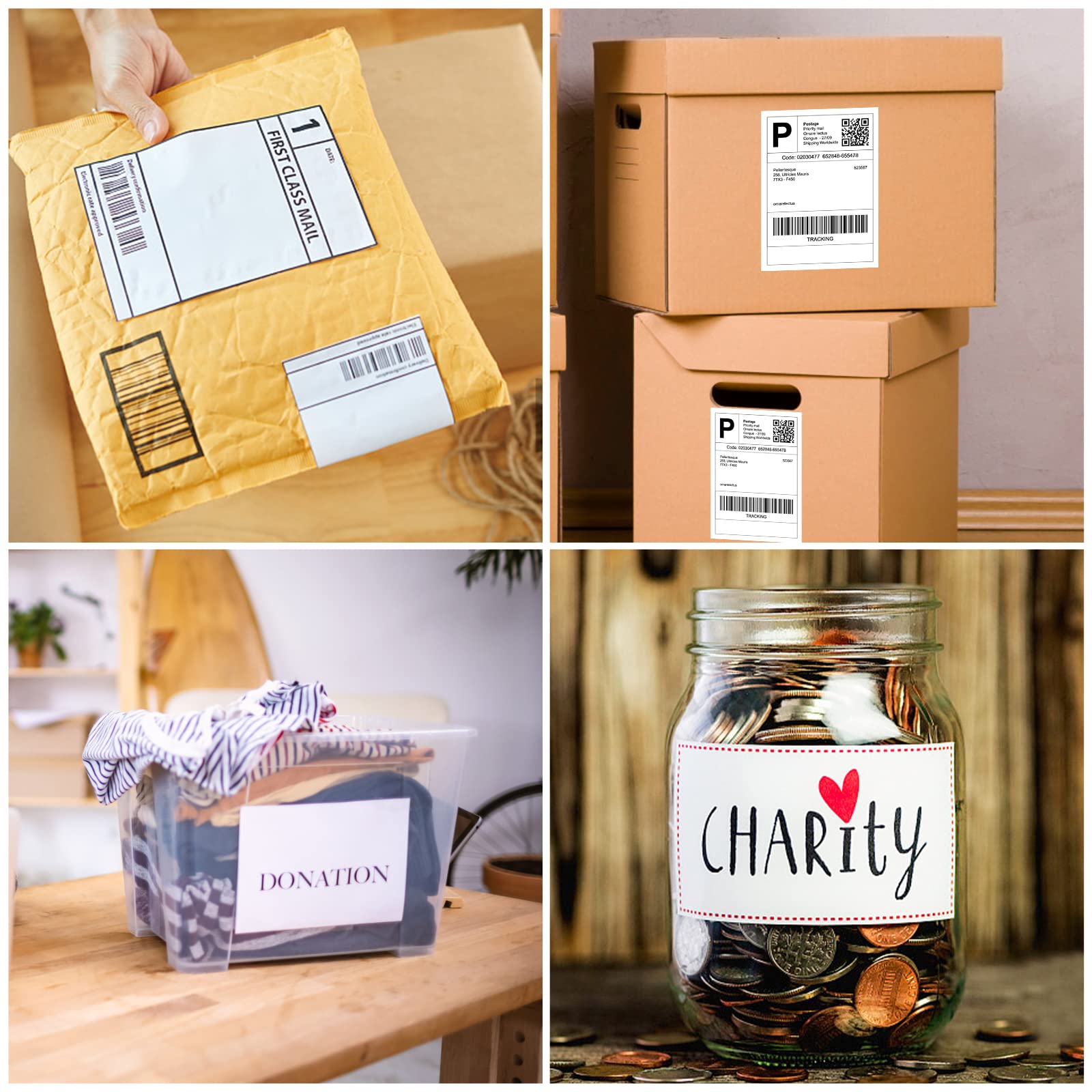 1000 Half Sheet Shipping Labels - 8.5” x 5.5” Permanent Adhesive White Labels, 2 Per Page (500 Sheets 8.5” x 11”) - Compatible with Laser & Inkjet Printers - Perfect for Ecommerce, Online Sellers & Small Business Shipping Needs