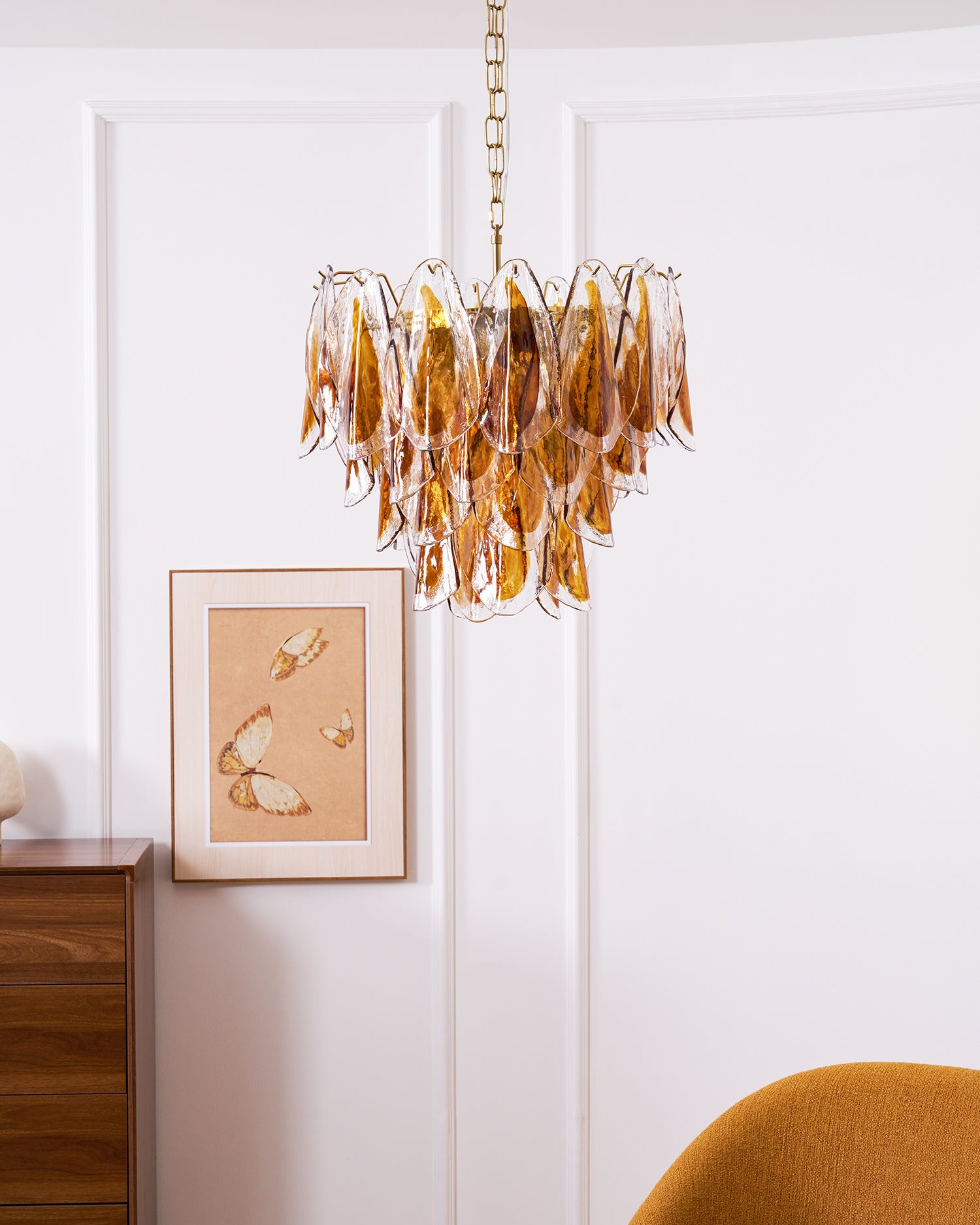 Kalmar Murano Glass Chandelier - Elegant Italian Crystal Ceiling Light Fixture for Dining Room, Living Room & Bedroom Decor