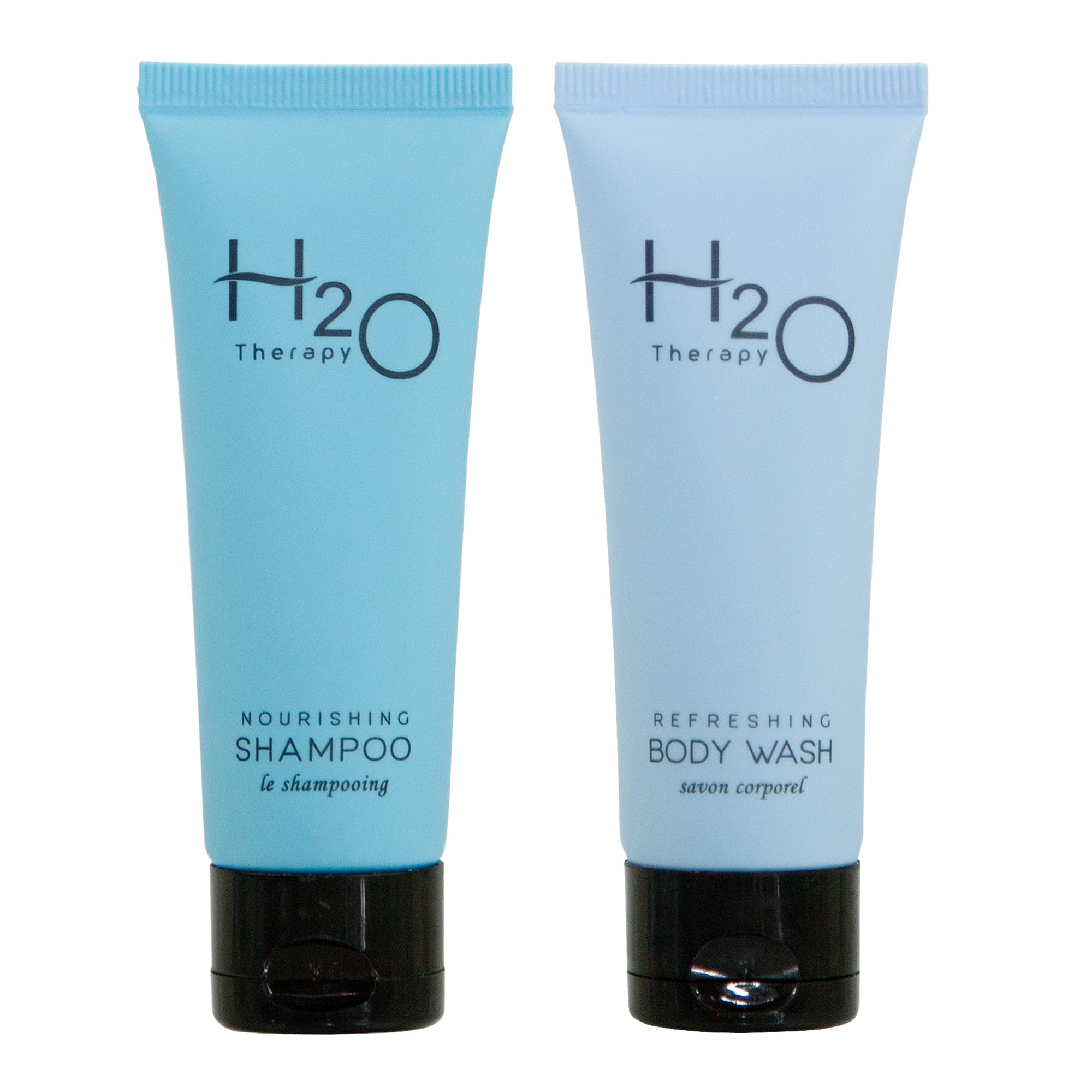 H2O Therapy Shampoo & Body Wash Travel Size - 1 oz Bottles (Pack of 300) | Hotel & Hospitality Amenities | Perfect for Hotels, Gyms, Spas & Travel Toiletries