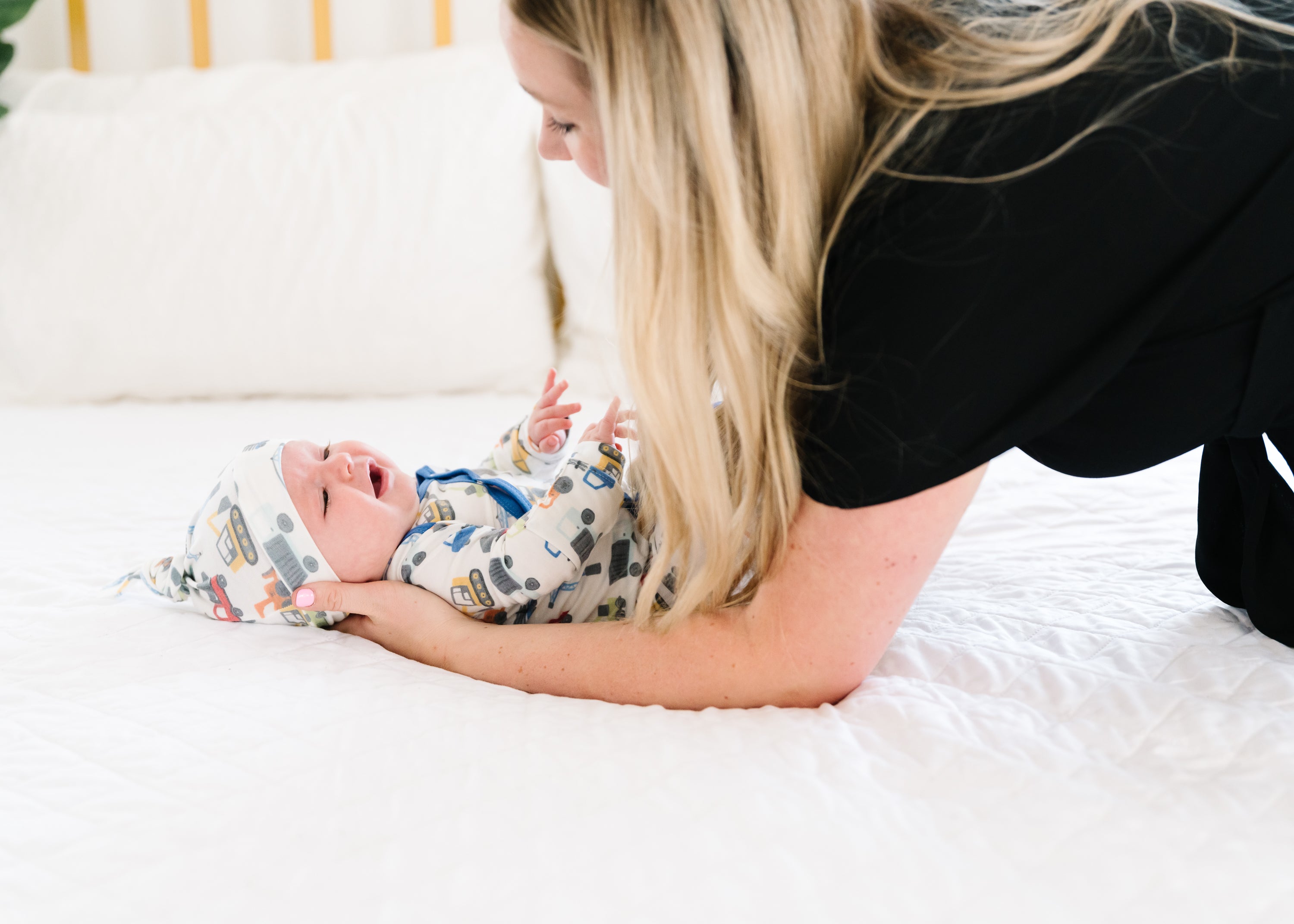 Soft Newborn Knotted Gown for Baby Boys & Girls - Breathable Cotton Sleepwear for Hospital, Home & Photo Shoots | Diesel