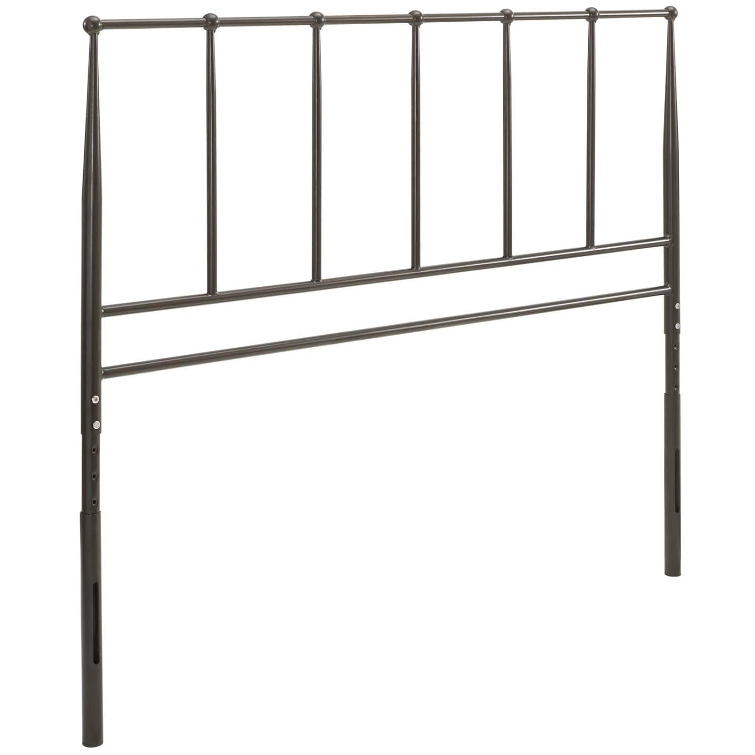 Modway Kiana Queen Size Metal Headboard - Brown Stainless Steel Frame for Bedroom Decor | Modern Farmhouse Style Headboard for Master & Guest Bedrooms