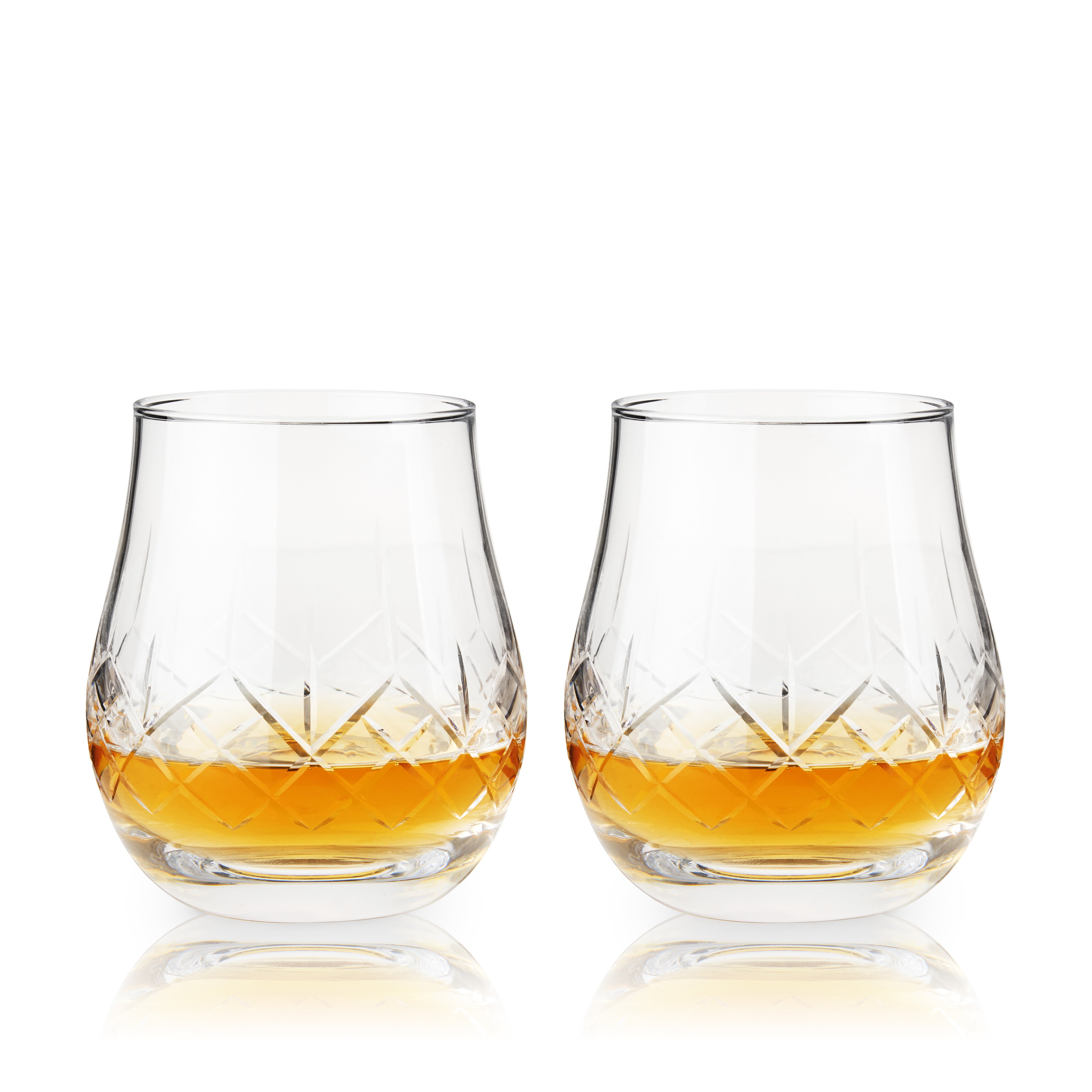 Premium Admiral Crystal Whiskey Glasses Set - Heavyweight Lead-Free Glass Tumbler for Bourbon, Scotch & Whiskey - Elegant Barware for Home, Parties & Gifts