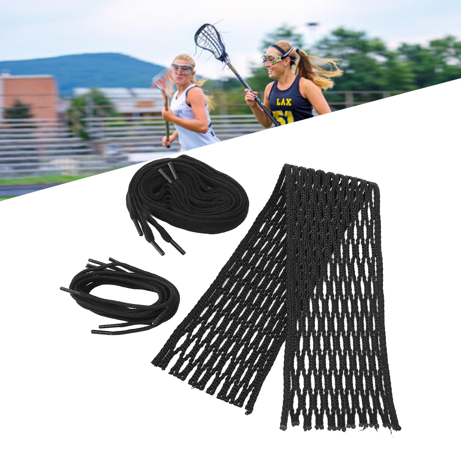 Alomejor 7-Pack Mesh String Kit for Stick Training - Durable Nylon Tear-Resistant Strings for Sports & Fitness Practice