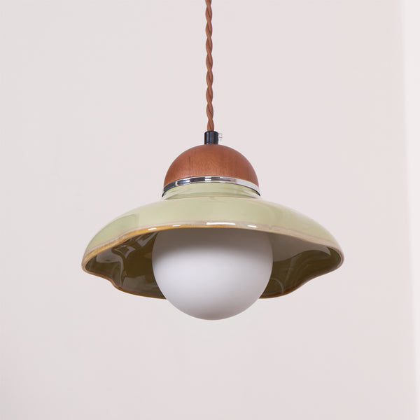 Edmund Ceramics Pendant Light - Handcrafted Modern Hanging Lamp for Kitchen Island, Dining Room & Bedroom Lighting Decor