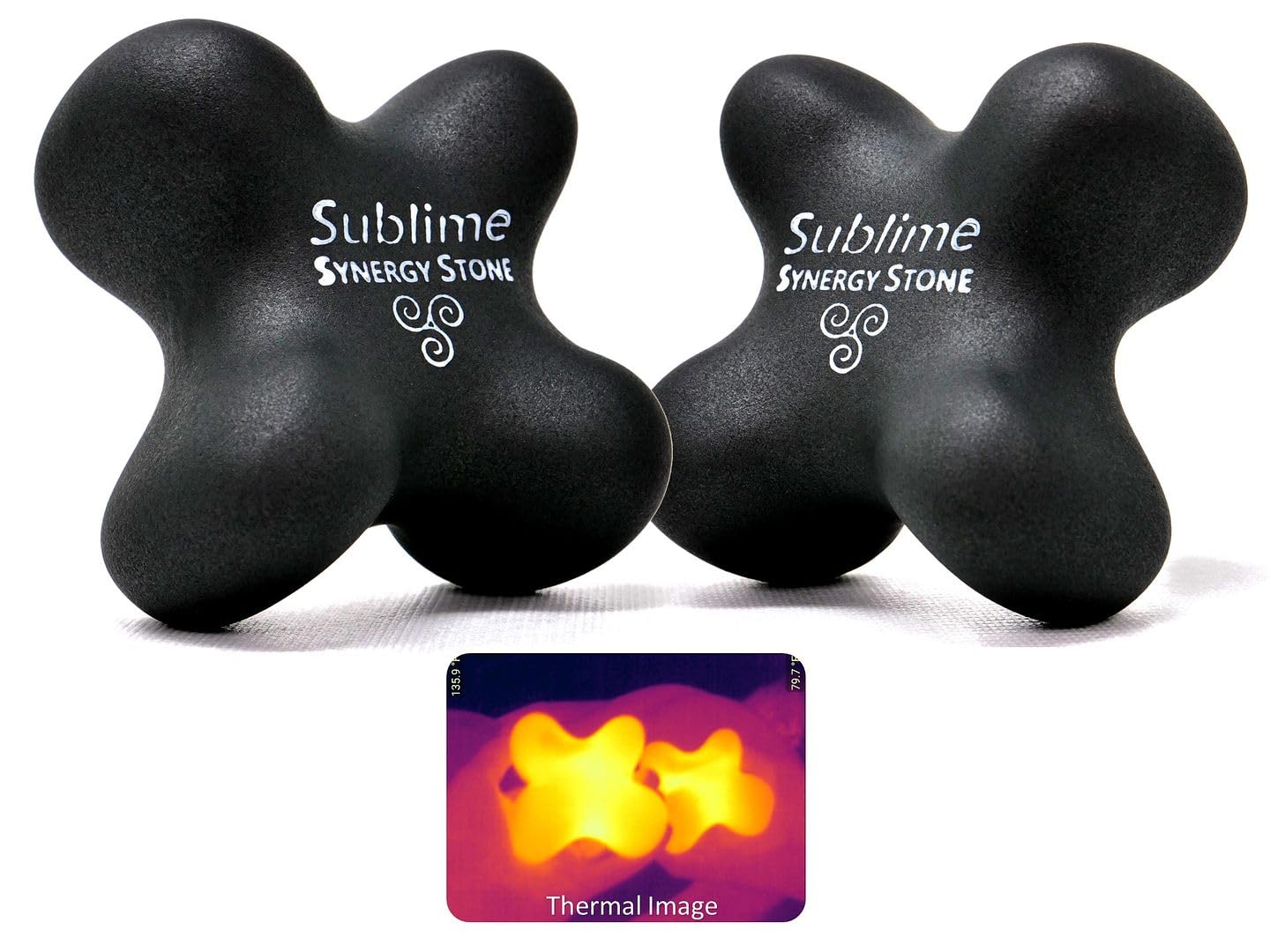 Premium Basalt Black Hot Stone Massage Set (2-Piece) - Deep Heat Therapy for Muscle Tension Relief - Relaxing Contoured Stones with Matte Surface for Smooth Gliding - Perfect for Spa, Home Massage & Aromatherapy with Essential Oils
