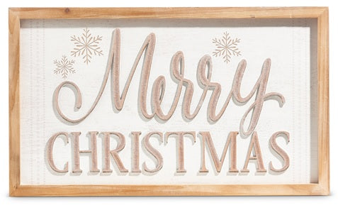22 Merry Christmas Framed Wall Art Sign - Holiday Home Decor for Living Room, Bedroom & Office - Perfect Christmas Gift Idea